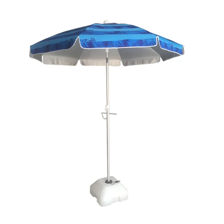 6.5ft hot selling Aluminum adversting with carry bag and sand screw beach parasol umbrella