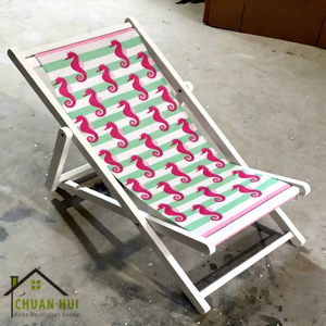 Chaise longue portable pour enfants en bois de hêtre respirant et tissu Oxford, idéale pour la terrasse, le camping, le parc et l'hôtel, utilisation en extérieur - Product Image 1