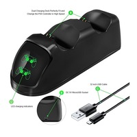Station de charge USB pour manette PS4/PS4 Slim/PS4 Pro, station d'accueil de charge TP4-889