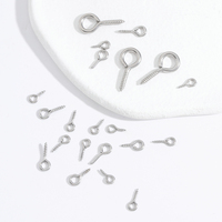 100 pièces/sac petits minuscules Mini épingles à œil crochets oeillets vis fileté or fermoirs crochets résultats de bijoux pour faire du bricolage