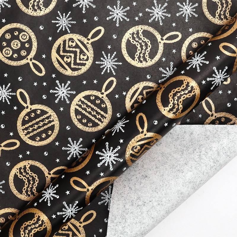 เครื่องประดับฟอยล์สีทอง (สีดำ)