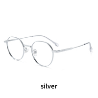 VisualMate Lunettes de lecture vintage en titane pur avec logo personnalisable de style populaire populaire avec monture optique circulaire à la mode