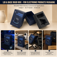 Kotak Hadiah Mewah Berbahan Karton Rigid dengan Tutup dan Alas, Embossing, Spot UV, Laminasi Matt & Busa EPE di Dalam, Kotak Kemasan Elektronik yang Dapat Didaur Ulang
