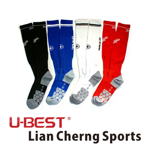 Calcetines de Fútbol U-BEST Hasta la Rodilla, Color Sólido, Transpirables, de Spandex y Poliéster, Unisex para Adultos - Product Image 1