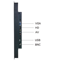 Moniteur tactile résistif industriel de 15 pouces, écran LCD à cadre ouvert, affichage HD BNC