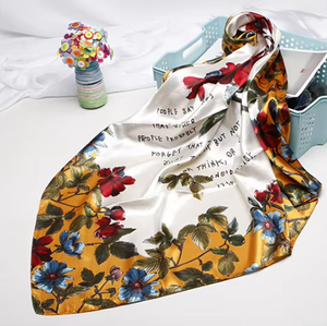 Foulard Quadrato Grande Multicolore Effetto Seta Stampato, <span class=keywords><strong>Bandana</strong></span> Decorativa Versatile per Pendolarismo Quotidiano e Accessori per Foto da Festa - Product Image 5
