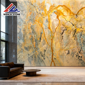Lastra di Marmo Giallo Dorato Naturale Lucidato Direttamente dalla Fabbrica Wenlei per Pavimenti e Pareti di Hotel, Cucine e Ville - Impermeabile - Product Image 6