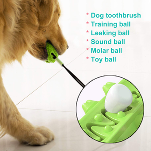 Jouet interactif pour chien, distributeur de friandises, balle de distribution lente, résistante aux morsures, en TPR, pour l'entraînement et le comportement, jouets à mâcher - Product Image 2