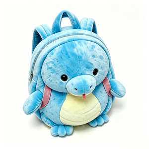 Mochila de Peluche de Dinosaurio Azul con Puntos Personalizada para Niños Pequeños, Mochila Escolar de Peluche de Dinosaurio Azul Suave y Esponjosa, Dinosaurio Azul y Amarillo - Product Image 4