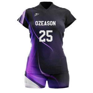 Maglia da Pallavolo Femminile Viola Sublimata di Alta Qualità, Economica, per Squadre, Produzione OEM all'Ingrosso - Product Image 6