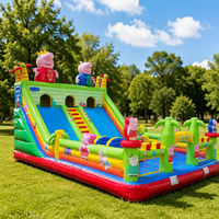 Toboggan gonflable de haute qualité à prix avantageux, château gonflable à thème bonbons avec toboggan géant pour les fêtes