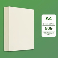 Papier Premium sans Bois A4 Ivoire 80g/m² 500 Feuilles en Gros pour Impression Offset et Papeterie d'Écriture