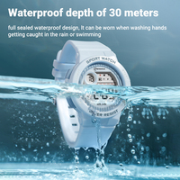 Montre de sport numérique Mingrui pour enfants, 42 mm, testée contre les chutes de 1,2 m, étanche 30 m, avec alarme et chronomètre, pour enfants et étudiants