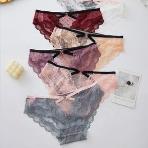 Lencería Sexy de Encaje para Mujer al por Mayor, <span class=keywords><strong>Bragas</strong></span> Transparentes con Puntos, Talla Grande, Estilo Juvenil, Transpirables - Product Image 5