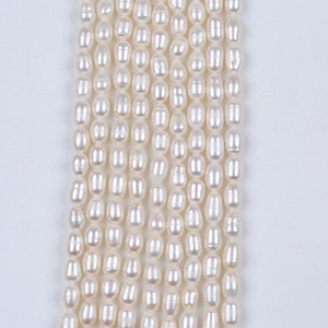 Zhuji Wholesale 5-6mm Freshwater Cultured Button <b>Pearl</b> Semi-Finished String Rice <b>Pearl</b> <b>Loose</b> Granules - Product Image 1