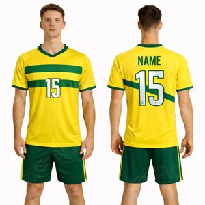 ชุดเสื้อฟุตบอลพิมพ์ลายตามสั่งปี 2026 กางเกงขาสั้นสีขาว คอวี ชุดยูนิฟอร์มฟุตบอล ปรับแต่งชื่อและหมายเลขได้ ผลิตจากโพลีเอสเตอร์ 100% แห้งเร็ว - Product Image 2