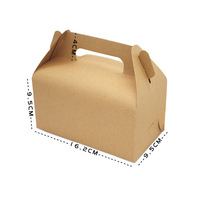 Boîte cadeau en papier kraft biodégradable écologique portable avec fenêtre transparente, boîte rigide pour gâteau, biscuit, dessert, savon artisanal