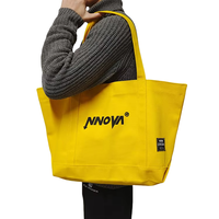 Tas Tote Kapas Ramah Lingkungan Kapasitas Besar untuk Pantai, Fashion Outdoor, Cocok untuk Bepergian atau Pelajar