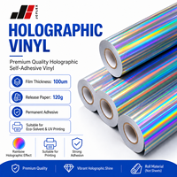 Película de Vinilo Holográfica Autoadhesiva, Resistente al Agua y a los Rayos UV, Brillante, para Impresión de Pósteres, para Plotter de Corte