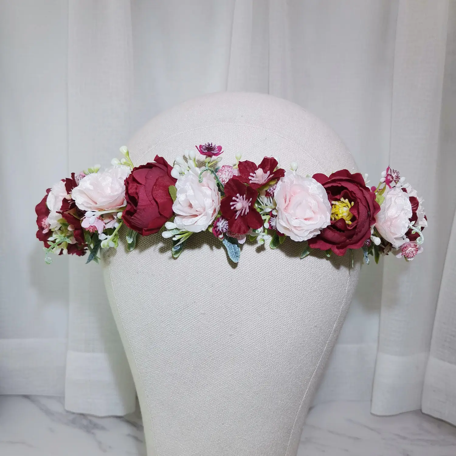 Novia flor corona para el cabello flores artificiales diadema boda floral guirnalda mujeres niñas boda accesorios para el cabello tocado