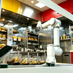 แขนหุ่นยนต์ช่วยทำอาหารในครัวร้านอาหาร ระบบทำอาหารอัตโนมัติเต็มรูปแบบ หุ่นยนต์ร่วมปฏิบัติงาน 6 แกน จับยึดได้หลายมุม ยกวางวางได้อย่างอิสระ - Product Image 1