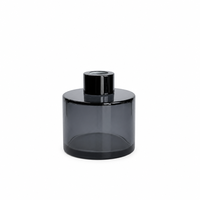 Bouteille d'aromathérapie et diffuseur à bâtonnets transparent gris vide de luxe 50ml 100ml 200ml, bouteille géante pour diffuseur à bâtonnets avec couvercle