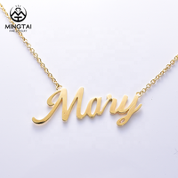 Collier personnalisé avec nom, plaque nominative de 2,86 grammes, lettre plaquée or, pendentif en argent 925 pour mariage ou fiançailles