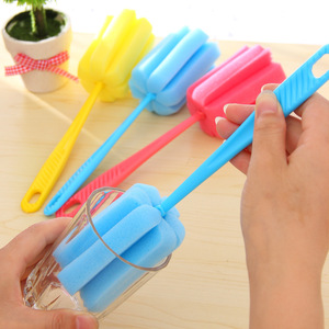 Sponge Cup <b>Brush</b> Long Handle Rotating Cleaning Tool For Glass <b>Bottle</b> And Cup - Product Image 1