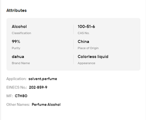 Alcohol para Perfumes de Grado Cosmético/Fragancia Premium |   Etanol de Alta Pureza para la Formulación de Perfumes de Lujo - Product Image 6