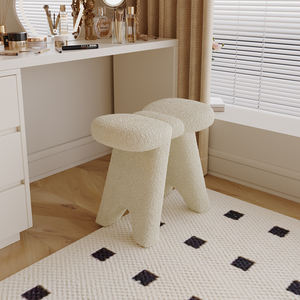Silla de Maquillaje <span class=keywords><strong>Zul</strong></span> ZR-41 Estilo Crema, Moderna y Lujosa, de Papel, Taburete de Manicura, Silla de Vestidor Simple y Accesible para el Hogar, Sala de Estar - Product Image 2