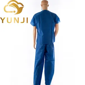 Non Woven Hospital Uniform Disposable Scrub Suits For Doctors And Nurses