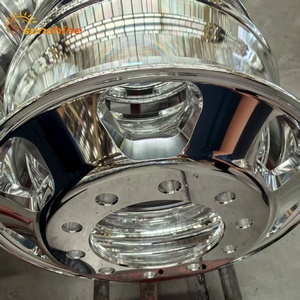 24.5 22.5 Inch 22.5X8.25 24.5x8.25 Velg Truk Tempa dari Paduan Logam dan Aluminium dengan Poles Ganda untuk Ban Truk - Product Image 4