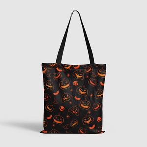 DLBZ Large Multi-function Eco-friendly Outdoor Scary Halloween Customized Canvas Tote <b>Shopping</b> <b>Bag</b> with Rope Handle - Product Image 2