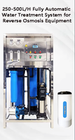 Système de purification d'eau par osmose inverse automatique, 250L à 500L/H, station de traitement d'eau pour usage commercial