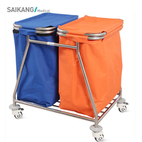 SAIKANG SKH040-1 étanche en acier inoxydable métal hôtel panier chariot Design moderne pour l'hôpital ménage blanchisserie utilisation