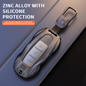Coque de protection pour <span class=keywords><strong>clé</strong></span> de voiture en alliage de zinc et silicone à bas <span class=keywords><strong>prix</strong></span> pour <span class=keywords><strong>Nissan</strong></span> Sylphy Teana Lannia Bluebird Tiida Livina Maxima <span class=keywords><strong>Qashqai</strong></span> Kicks - Product Image 2