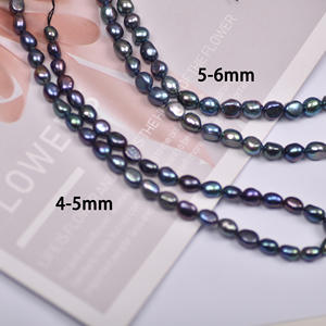 Baroque Tahitian Peacock Green Freshwater Imitation <b>Pearl</b> 4-10mm Irregular Two-Sided Light Straight Hole <b>Loose</b> Black Wholesale - Product Image 2