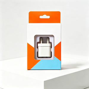 Boîte d'emballage en carton rigide avec fenêtre transparente pour chargeur de téléphone électronique grand public, recyclable, imprimée CMYK, avec plateau en plastique - Product Image 3