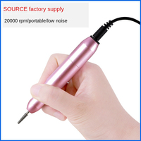 Vente en gros de perceuse à ongles électrique 20000 tr/min ensemble de machines de manucure coupeur de charge USB pour manucure lime à ongles outils de pédicure