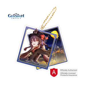 2025 licencia genuina <span class=keywords><strong>Genshin</strong></span> <span class=keywords><strong>Impact</strong></span> colgante de estilo de doble pieza Serie Temática Tartaglia Zhongli llavero acrílico de doble cara - Product Image 3