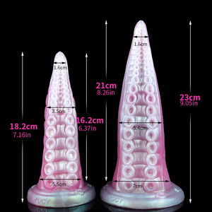 YOCY Dildo Tentakel Silikon Ukuran S <span class=keywords><strong>M</strong></span>, Anal Plug Gurita, Alat Penggiling Vagina, Masturbator Anus, <span class=keywords><strong>Dilator</strong></span> Anus dengan Pengisap untuk Dewasa - Product Image 6