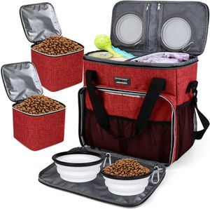 Free sample <b>Dog</b> Travel Bag, Travel Pet Bag Organizer, <b>Dog</b> <b>Food</b> Travel Bag with <b>Food</b> <b>Container</b> and Bowls - Product Image 1