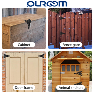 Nhiệm Vụ Nặng Nề Chống Rỉ Màu Đen T Dây Đeo Bản Lề Trang Trí Mềm Đóng Cửa Bản Lề Cho Lưu Trữ Nhà Kho Cổng Barns Với Vít - Product Image 6