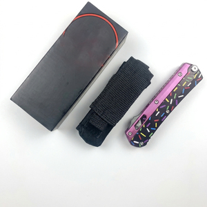 Cuchillo de Camping de Alta Calidad Micro Tech Edición Aluminio, Herramienta EDC de Bolsillo, Acero Inoxidable, Mango de Aluminio OEM - Product Image 2