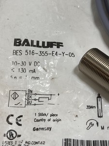 Sensore di Prossimità PLC BES 516-355-E4-<span class=keywords><strong>Y</strong></span>-0WBR5 10-30VDC 130mA Sensibilità 5mm NIB per Prodotto in Garanzia - Product Image 2
