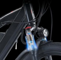 Vélo électrique tout-terrain en alliage d'aluminium de 29 pouces, 27 vitesses, moteur à moyeu arrière intégré, batterie au lithium 48V 500W 13Ah, assistance électrique 50-60 km