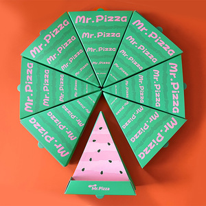 Giá Thấp Trung Quốc bán buôn đồng bằng giấy kraft tam giác bao bì emballage carton <span class=keywords><strong>Pizza</strong></span> Slice hộp cho thực phẩm - Product Image 1