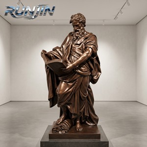 Sculpture de Sagesse Ancienne en Bronze de Haute Qualité, Reproduction Muséale, Art Métallique, Philosophe Lisant un <span class=keywords><strong>Livre</strong></span>, Décoration de Bibliothèque - Product Image 1