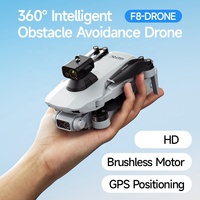 Drone 4DRC F8 Pro GPS avec moteur sans balais, quadricoptère RC professionnel avec évitement d'obstacles, WiFi FPV, double caméra, drone pliable