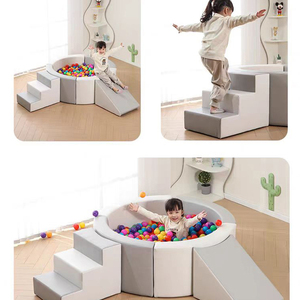 Blanc <span class=keywords><strong>Beige</strong></span> Soft Play Ball Pit & Slide Intérieur/Extérieur Escalade Coulissante <span class=keywords><strong>Piscine</strong></span> <span class=keywords><strong>à</strong></span> <span class=keywords><strong>Balles</strong></span> Équipement de Jeu pour Enfants École Usage Résidentiel - Product Image 6